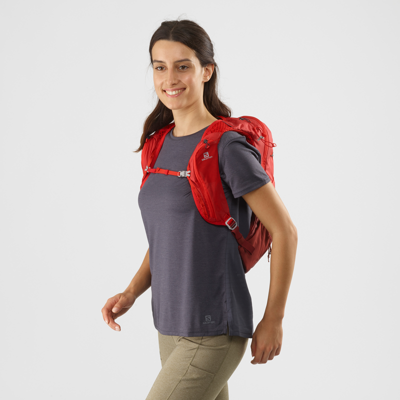 Salomon XT 10 Hiking Backpack in Goji Berry/Madder Brown-1